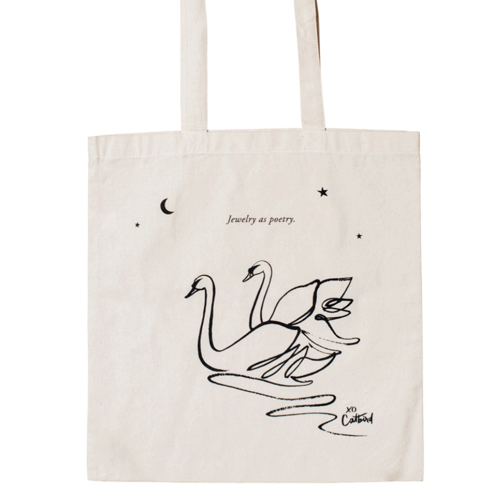 Catbird tote bag